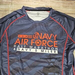 Navy Air Force GREENLAYER XL Navy Blue Athletic Moisture-Wicking Running Shirt